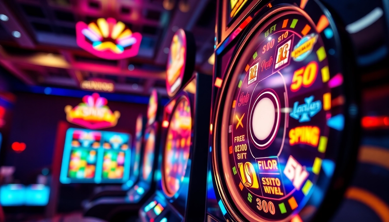Slot demo yang menarik dengan simbol berwarna-warni dan pencahayaan cerah untuk pengalaman bermain yang menyenangkan.