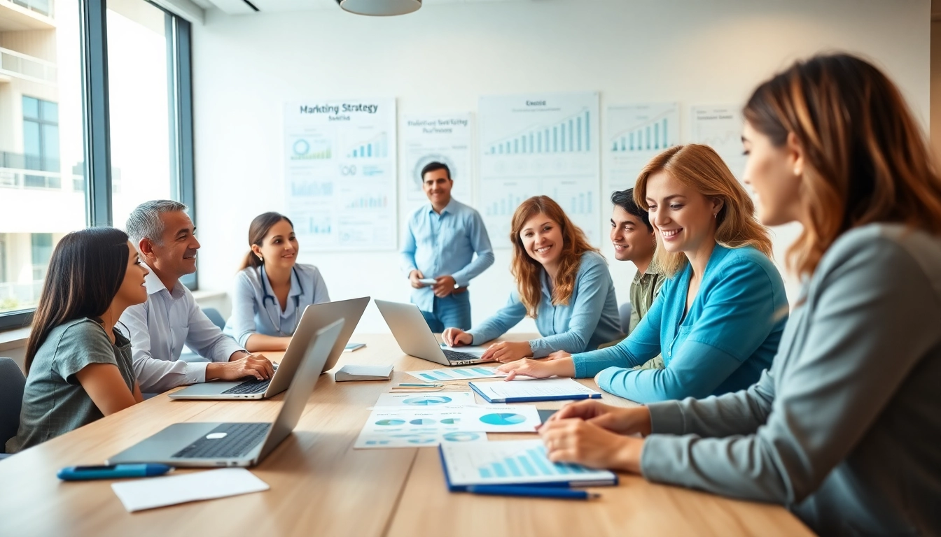Optimizing marketing für pflegedienste mit einem professionellen Teammeeting.