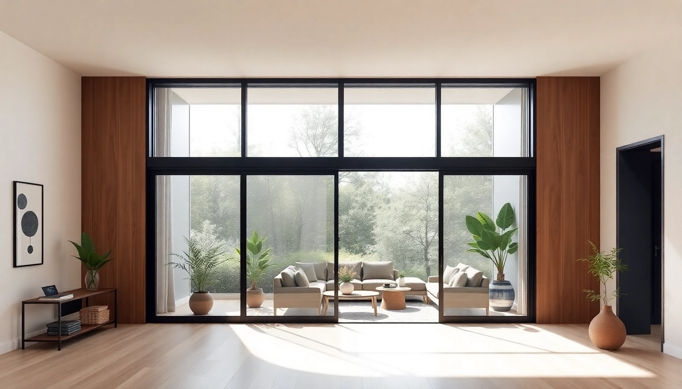 Arrange a versatile sliding partition wall to elegantly divide spaces, enhancing functionality and style.