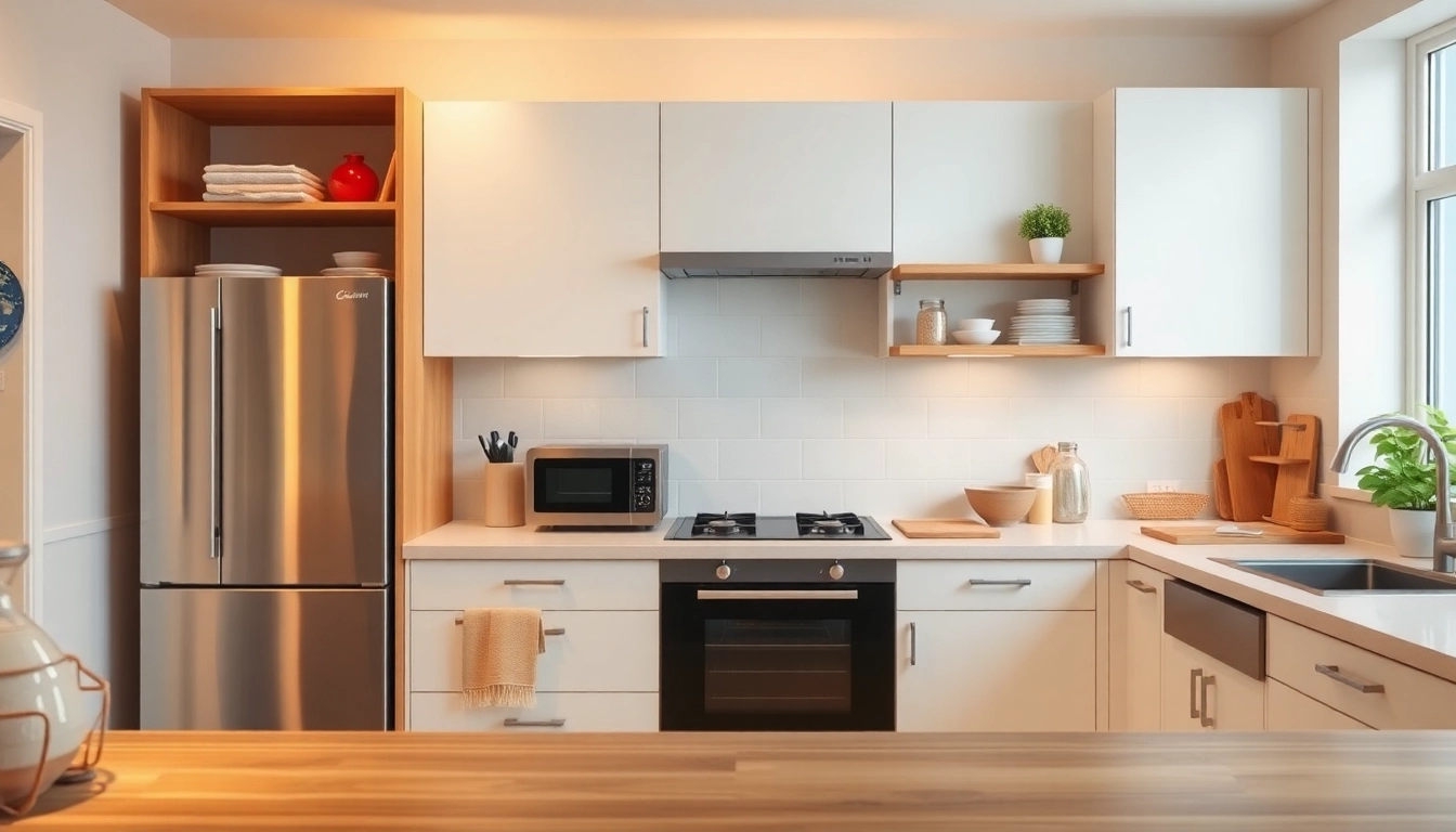 Showcase affordable kitchen appliances in a stylish setup highlighting modern design and usability.