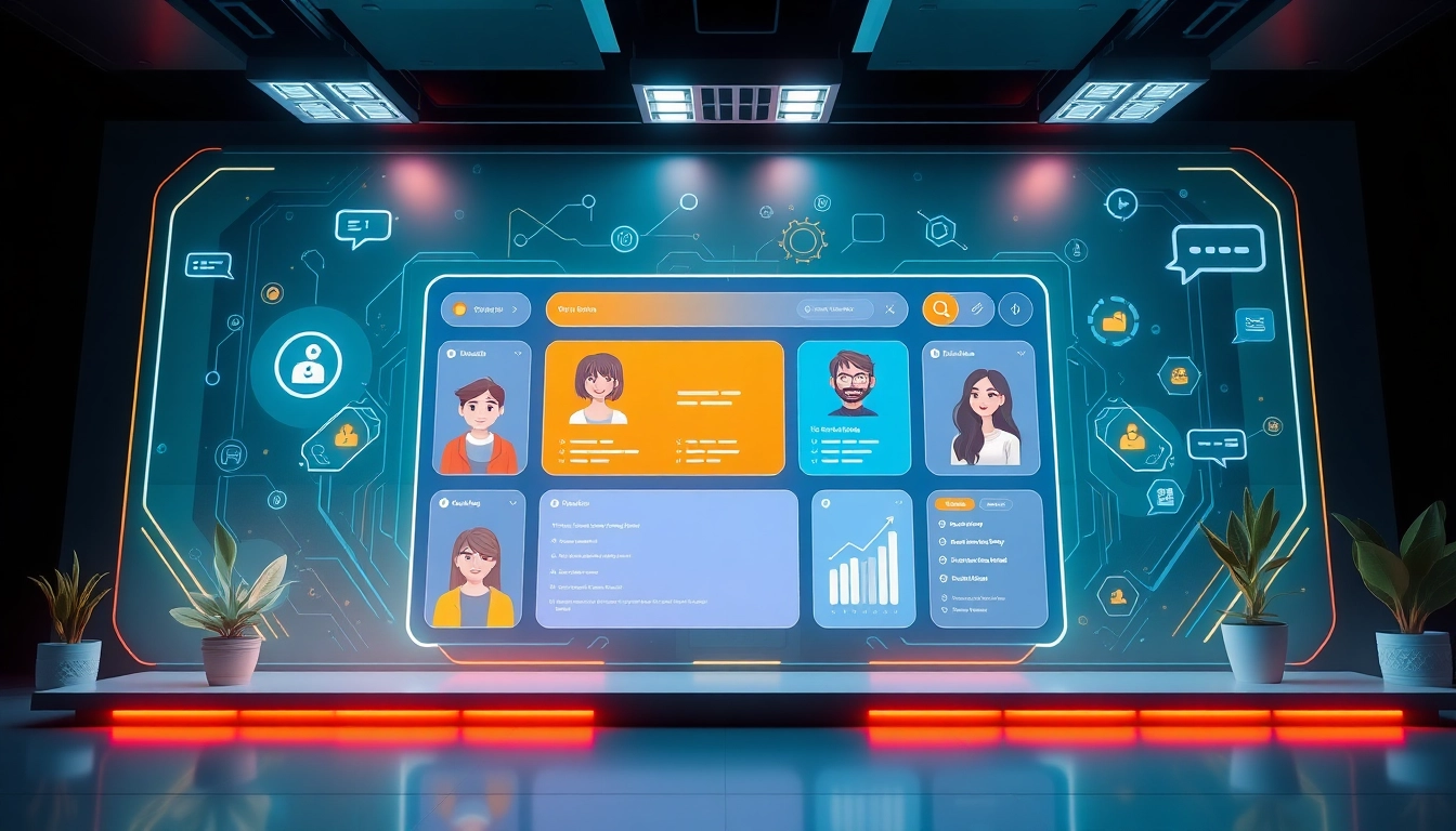 Engaging no filter ai chat interface showcasing vibrant avatars in an interactive setting.