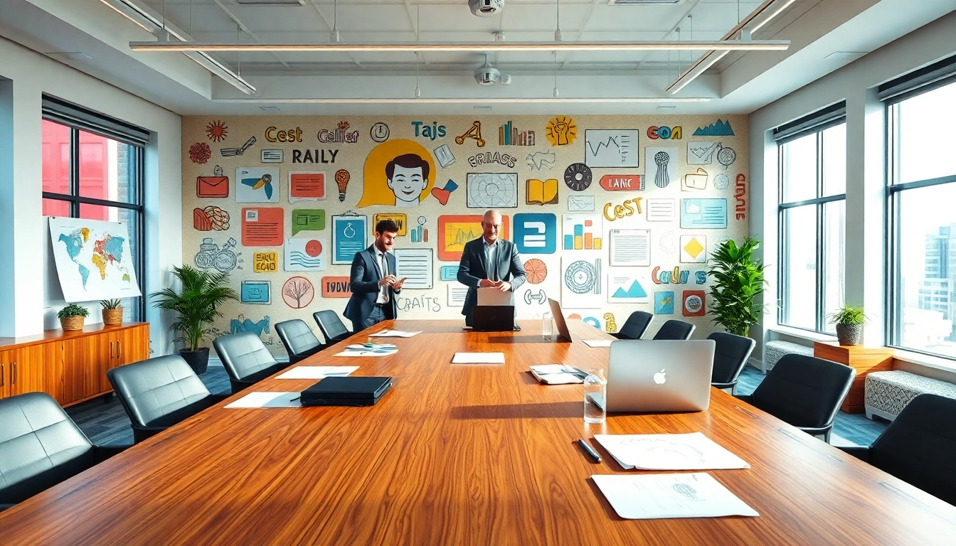 Enhancing Branding strategies through vibrant teamwork in a modern workspace.