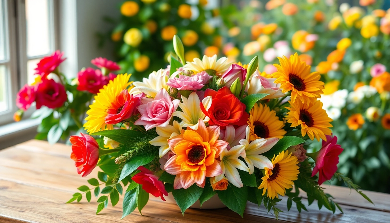 Beautiful arrangement of Irvine flowers showcasing vibrant colors and lush textures.