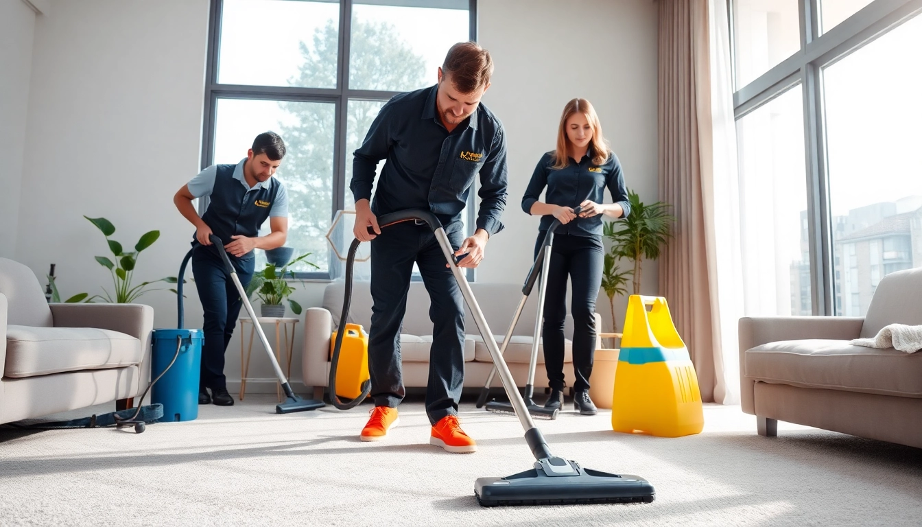 Bond cleaning Logan professionals efficiently cleaning a modern apartment space.
