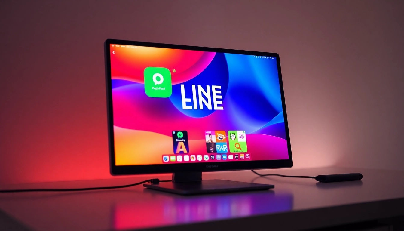 Download the LINE desktop app interface for seamless communication with friends.