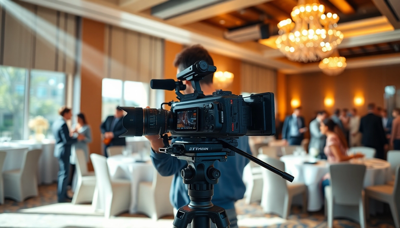 Captivating Miami Corporate Event Videography Photography featuring a professional videographer capturing an elegant corporate event.