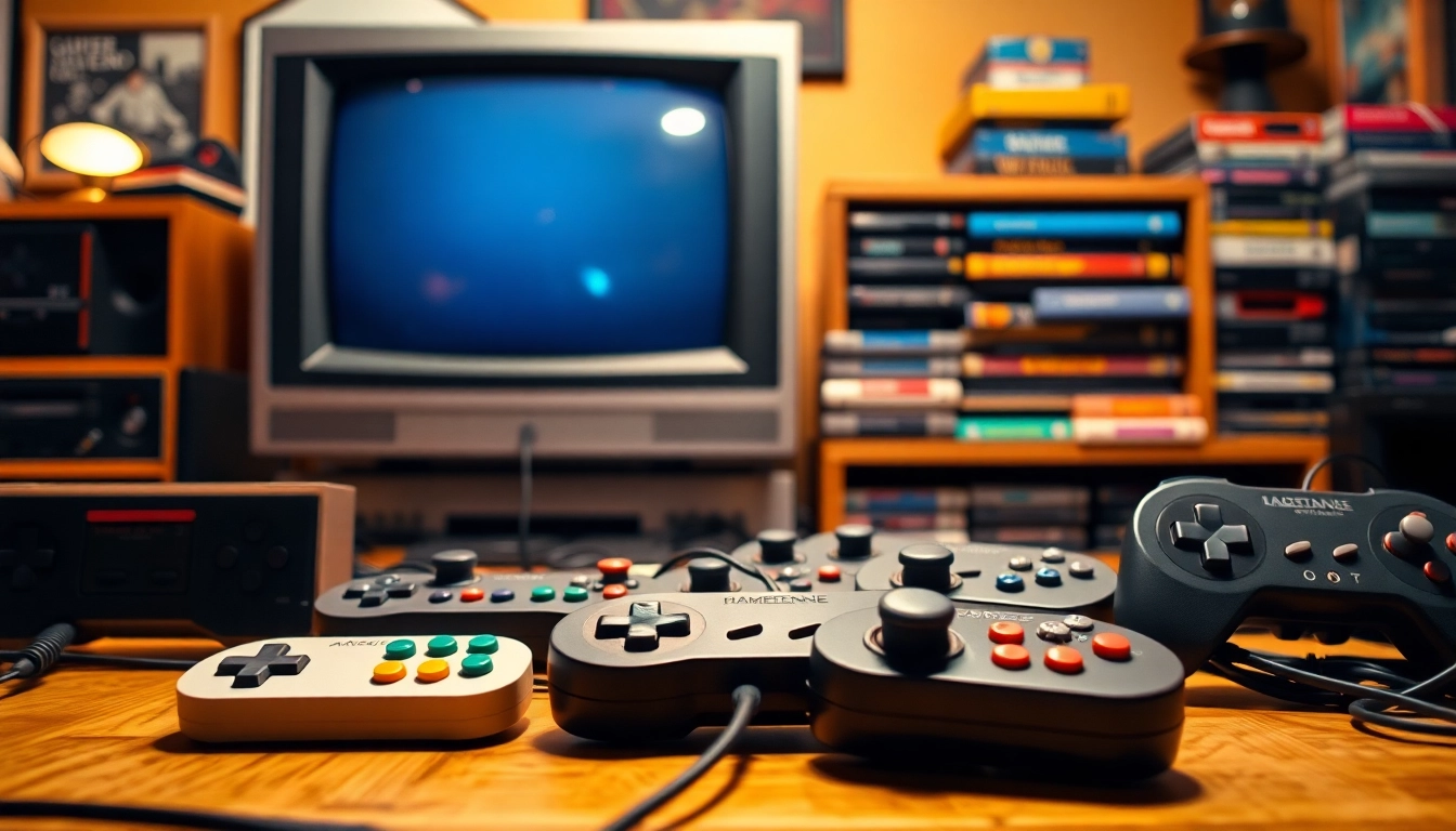 Play nostalgic dos games online with vintage console setup displayed in warm lighting.