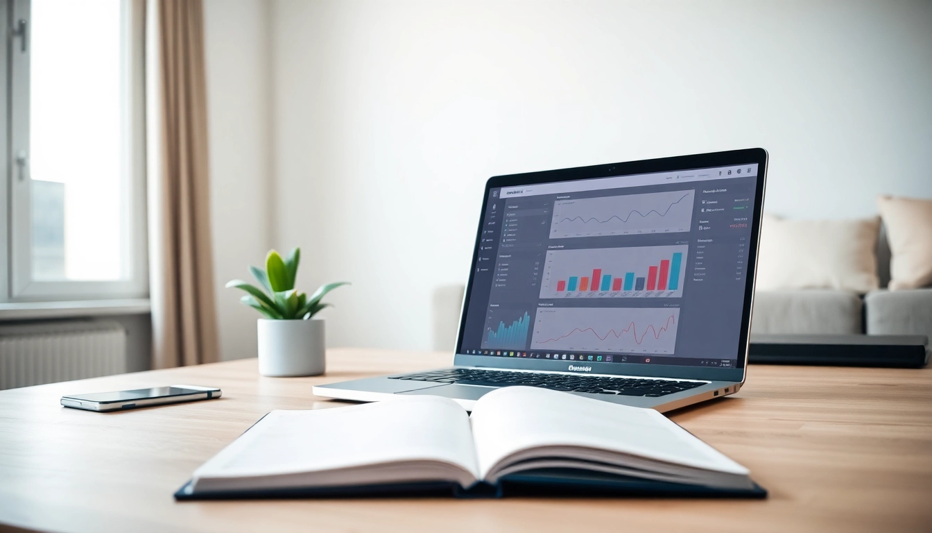 Optimize your rental income with the Airbnb automation tool on a sleek laptop interface.