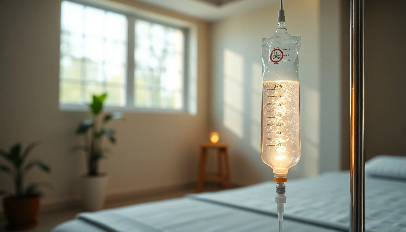 NAD IV therapy near me featuring a serene treatment setup with soothing colors and natural light.