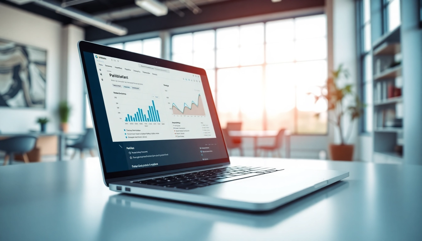 Engage with a sophisticated plagiarism checker tool displayed on a laptop screen.