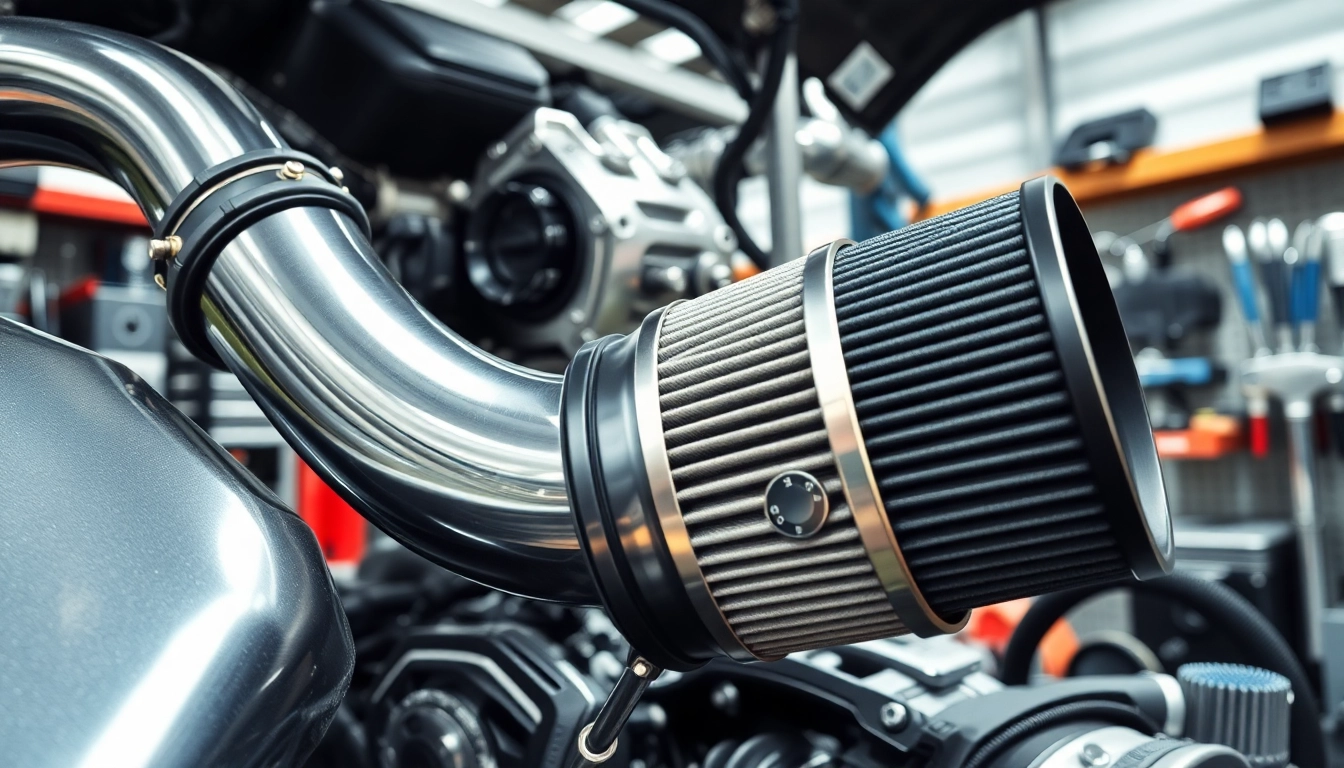 Optimize performance with a cold air intake b58 showcased in an energetic automotive workshop.