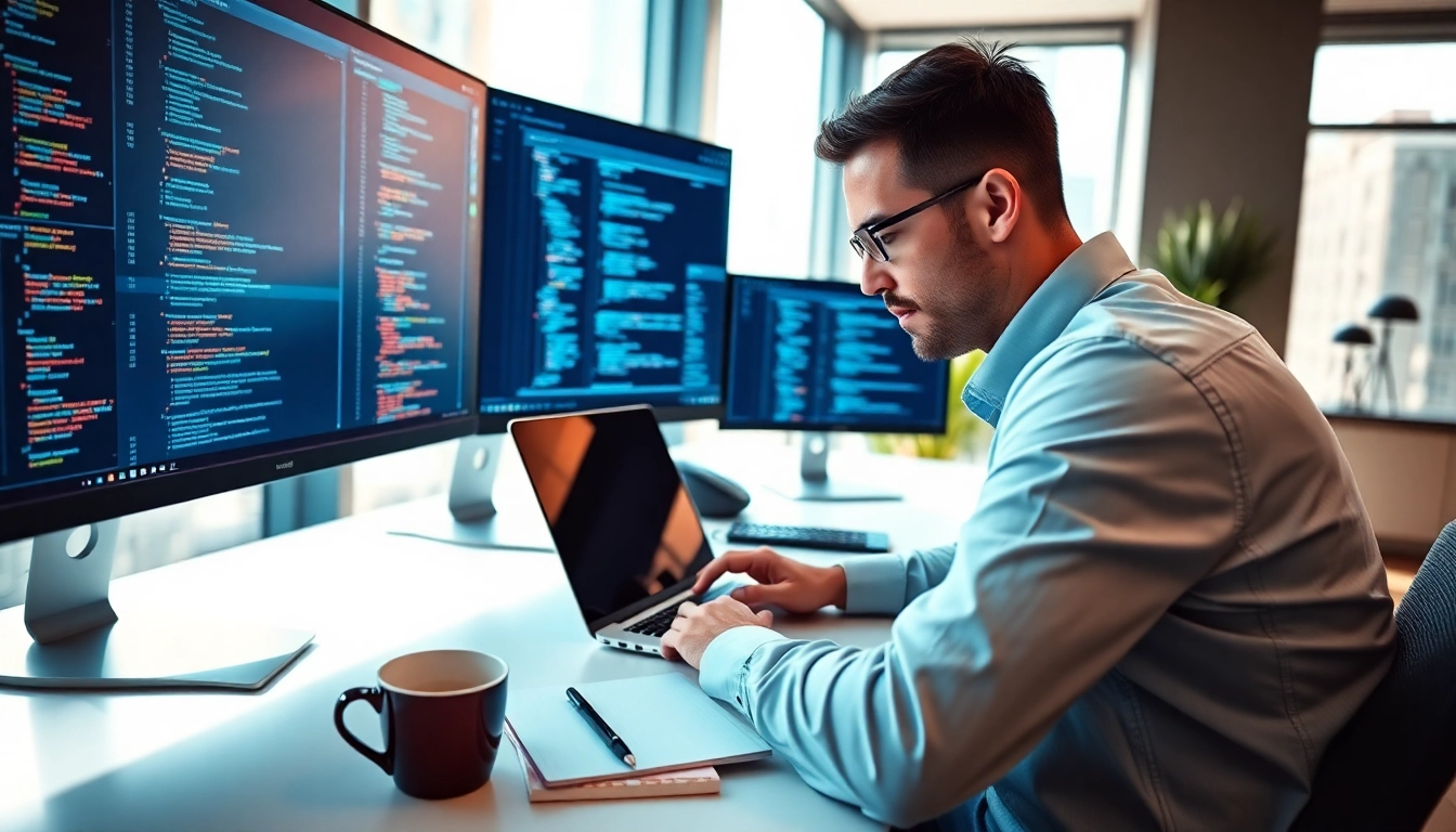 Find local wordpress developer near me creating innovative web designs in a professional environment.