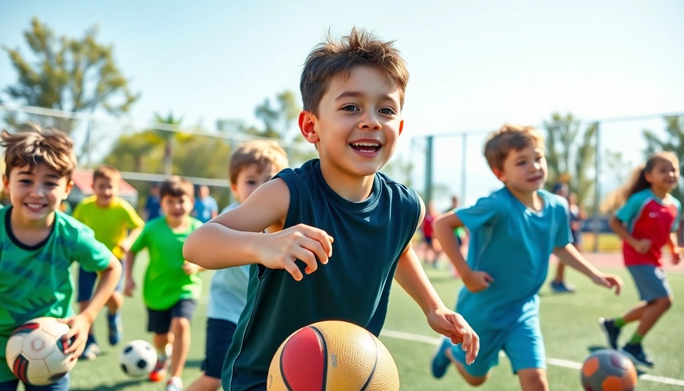 Engaged boys at Multi Sports Camps for Boys participating in various sports activities.