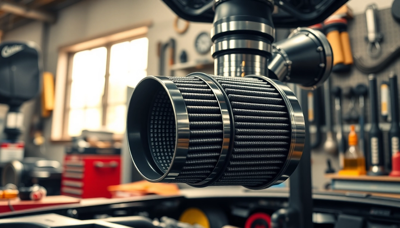 Enhance your BMW's performance with this stunning cold air intake b58 system showcased in a detailed workshop setting.